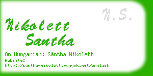 nikolett santha business card