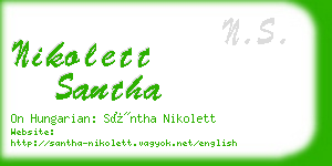 nikolett santha business card